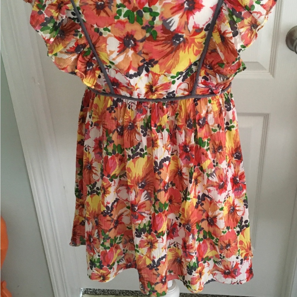 Tropical empire waist tunic